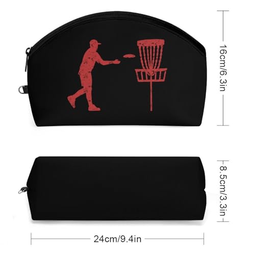 Disc Golf Icon Basket Travel Makeup Bag Cosmetic Toiletry Bags PU Leather Organizer Case