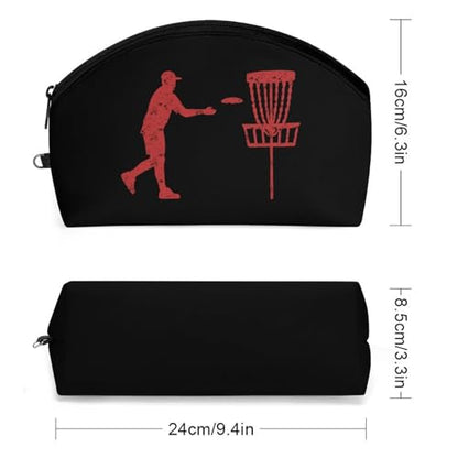 Disc Golf Icon Basket Travel Makeup Bag Cosmetic Toiletry Bags PU Leather Organizer Case