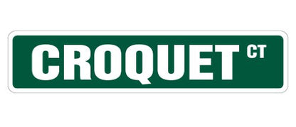 Croquet Street Sign Set Mallet Balls Player Signs | Indoor/Outdoor | 30" Wide