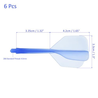 M METERXITY Integrated Dart Shaft and Flights- 2BA Screw in-one Dart Flight, Plastic Anti-Fall, Apply to Soft Tip Darts and Steel Tip Darts - color: Blue