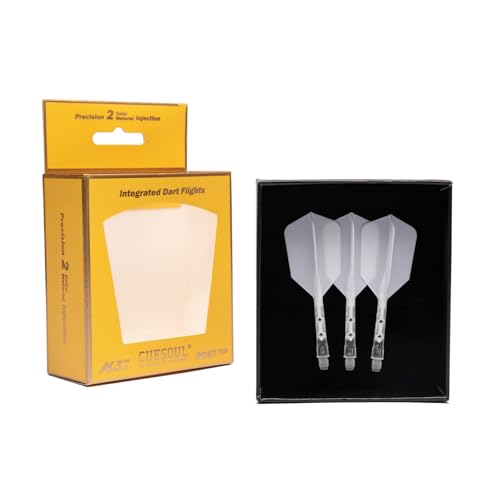 CUESOUL ROST T19 Integrated Dart Shaft and Flight Slim Shape M Size 28mm - color: White