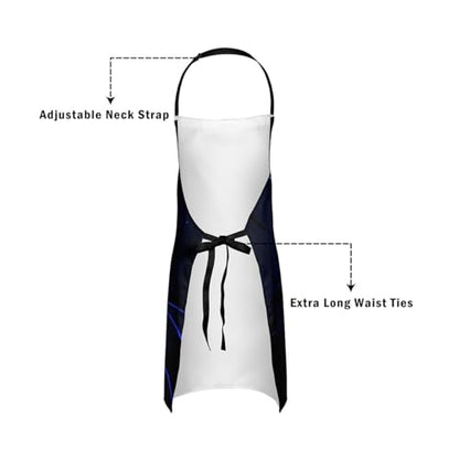 Manfei Volleyball Kids Kitchen Apron - color: Black Blue