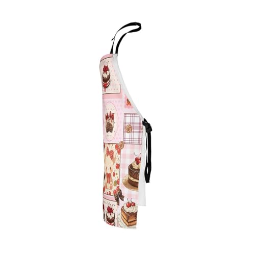 Castle Fairy Cute Rabbit Deer Kitchen Apron - color: Bear Cake Pink