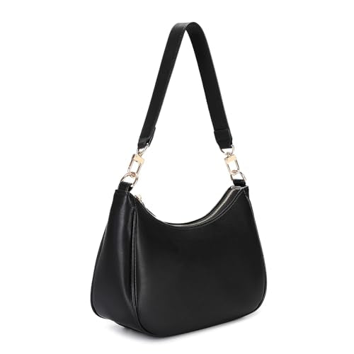 CYHTWSDJ Shoulder Bags for Women, Cute Hobo Tote Handbag Mini Clutch Purse with Zipper Closure - color: Black-g