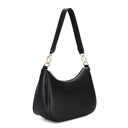 CYHTWSDJ Shoulder Bags for Women, Cute Hobo Tote Handbag Mini Clutch Purse with Zipper Closure - color: Black-g