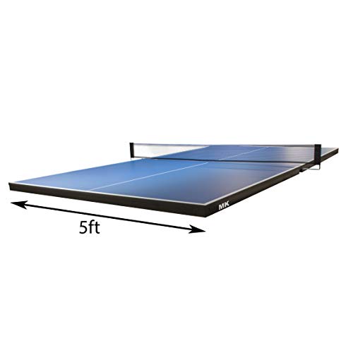 Pool Table Conversion Top - Go from Pool to Ping Pong in Seconds - Regulation Size - 9' x 5' - 19mm Thick Top - Regulation Net Set Included - Warranty: 3-Year - color: Blue