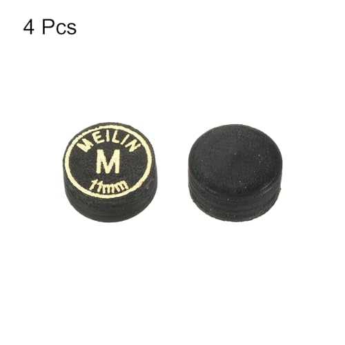 PATIKIL Pool Cue Tips Multiple Layer Pool Billiard Cue Tips Laminated Glue-on Snooker Stick Tip Billiard Accessories - size: 11mm, style: Medium