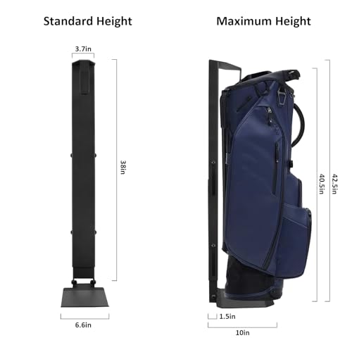 Wall Mount Golf Bag Storage Stand Organizer Rack for Garage, Air Spring Sliding System Single Golf Bag Holder for Wall, Golf Storage Organizer for Golfing Clubs, Home, Basement