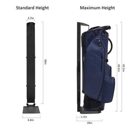 Wall Mount Golf Bag Storage Stand Organizer Rack for Garage, Air Spring Sliding System Single Golf Bag Holder for Wall, Golf Storage Organizer for Golfing Clubs, Home, Basement