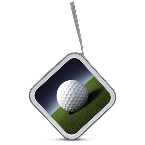Golf Ball CD Case 40 Capacity DVD Case Portable Zipper CD Case Holder Protective DVD Disc Wallet Bag Large Storage CD Wallet CD DVD Organizer for Car Home Travel