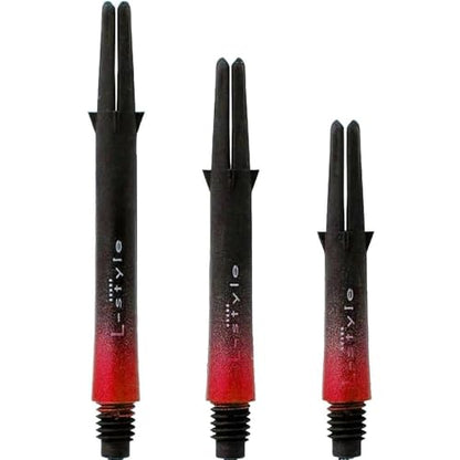 L-style L-Shaft Carbon Dart Shafts - Locked - Set of 3 - color: Black/Red, size: Medium (330)