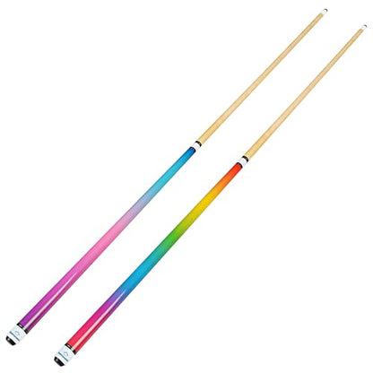 HomeSeason Pool Cues 58 inch Pool Cue Stick with 12.7mm Fiber Leather tip for Beginner, Commercial and Home Entertainment - color: 2-Pack-AB