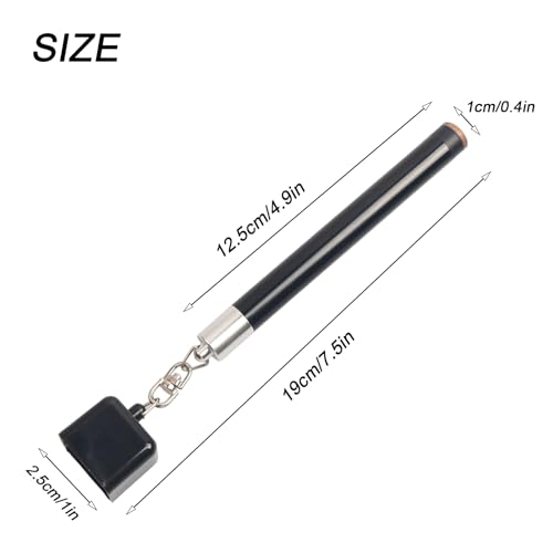 LAKE OF FIRE Pool Cue Chalk Holder – 2-in-1 Billiard Accessory with Pool Chalk Holder & Cue Tip Tool - color: Black, style: Square