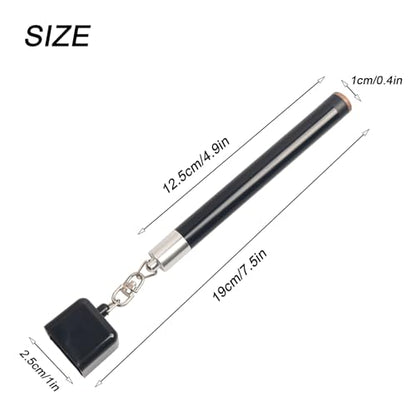 LAKE OF FIRE Pool Cue Chalk Holder – 2-in-1 Billiard Accessory with Pool Chalk Holder & Cue Tip Tool - color: Black, style: Square