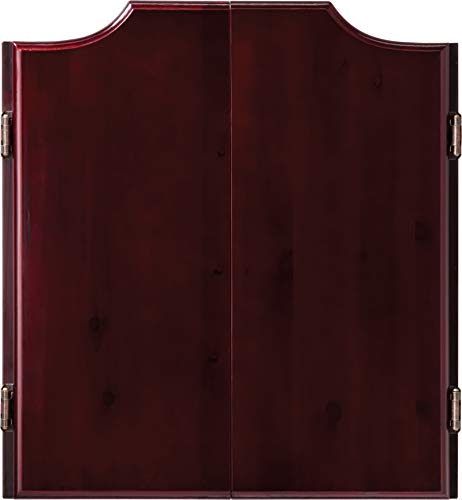 Viper Hudson Solid Wood Cabinet for Sisal/Bristle Steel Tip Dartboard with Dry Erase Scoreboard and Out-Chart, Mahogany Finish