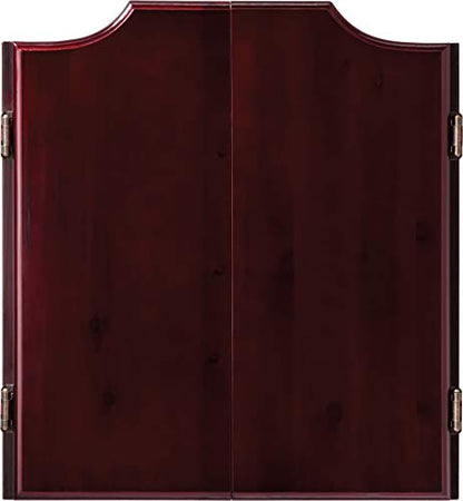 Viper Hudson Solid Wood Cabinet for Sisal/Bristle Steel Tip Dartboard with Dry Erase Scoreboard and Out-Chart, Mahogany Finish