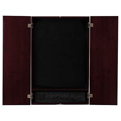 Viper 800 Electronic Dartboard, Metropolitan Espresso Cabinet, Laser Throw Line & Shadow Buster Dartboard Light Bundle - color: Mahogany, style: Laser Throw Line
