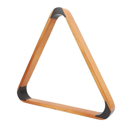 Keenso Billiard Ball Triangle Rack,Billiard Ball Triangle Rack Black 57.2MM Pine British Fancy 9 Ball Pool Ball Rack Yellow