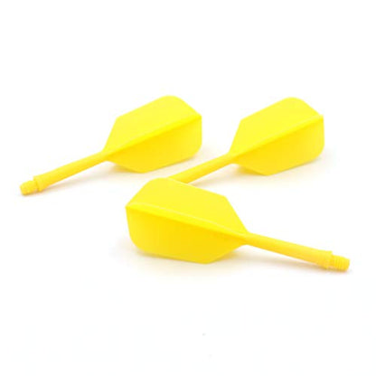 CUESOUL ROST Integrated Dart Shaft and Flights Medium,Slim Shape,Set of 3 - color: Yellow