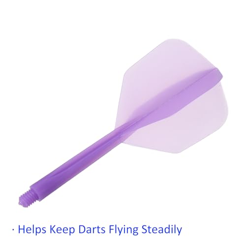 M METERXITY Integrated Dart Shaft and Flights-One Piece Dart Accessories Durable Anti-Fall Apply to Soft Tip Darts and Steel Tip Dart - color: Purple