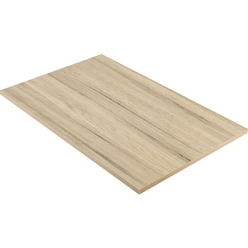 Kaboon Universal Tabletop 36"x20", Solid One-Piece Melamine Table Top, L-Desk Floating Desk DIY, Home and Office Countertop, Oak/Grey Tone - color: Oak, size: 36x20
