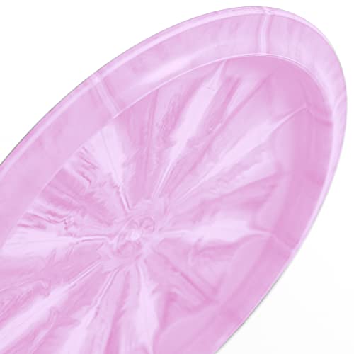 Latitude 64 Retro Burst River | Disc Golf Fairway Driver | Easy-to-Throw Disc Golf Driver for Beginners | Straight Flying | 170g+ Frisbee Disc | Unique Burst Patterns | Pink - color: Pink