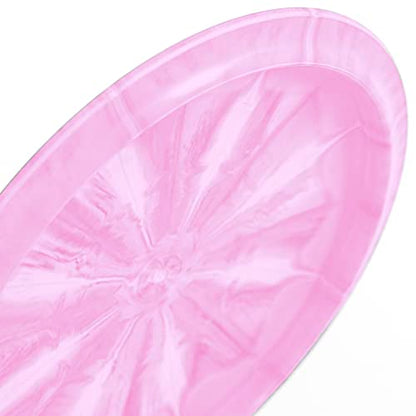 Latitude 64 Retro Burst River | Disc Golf Fairway Driver | Easy-to-Throw Disc Golf Driver for Beginners | Straight Flying | 170g+ Frisbee Disc | Unique Burst Patterns | Pink - color: Pink