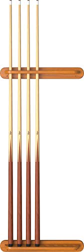 Viper 2-Piece Traditional Wall Mounted Solid Oak Billiard/Pool Cue Rack, Holds 8 Cues - style: Oak