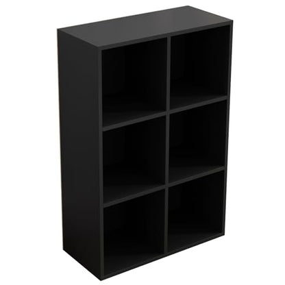 OSCHF 6-Cube Storage Shelf Bookcase, Black - color: Black, size: 6-Cube