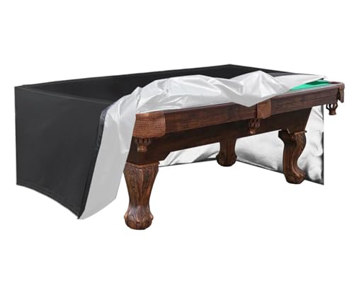 Billiard Table Dust Cover Waterproof Cloth Full for Outdoor Pool Drawstring Furniture(225x116x82CM) - color: 225x116x82cm
