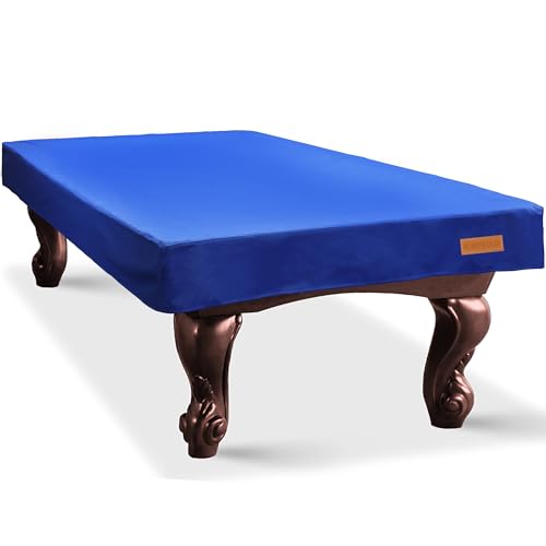 K-Musculo Heavy Duty Pool Table Cover, Waterproof Leatherette Billiard Table Cover with Soft Backing, Tear Resistant Fitted Protector for 6.5FT, 7FT, 7.5FT, 8FT, 8.5FT & 9FT Tables - color: Midnight Blue