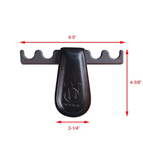 CROWN ME Weighted 4-Cue Leather pool cue holder - color: black