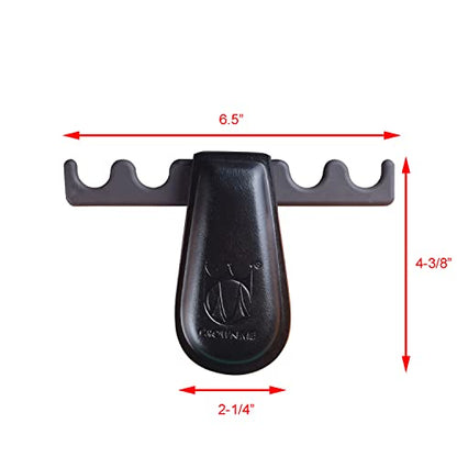 CROWN ME Weighted 4-Cue Leather pool cue holder - color: black