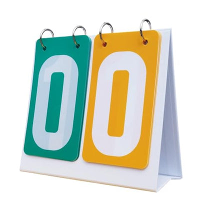 SM SunniMix Sports Scoreboard Manual Flip Score Flipper Tabletop Portable Score Counter PVC Material Lightweight Suitable for Basketball Volleyball Table Tennis