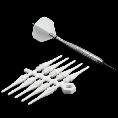 Foilswirl 60 Pcs 2ba Electronic Dart Tips Plastic Dart Tips - Universal Plastic Soft Tip Points - color: White