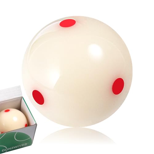 Pro-Cup Pool Cue Ball 2 1/4" 6 Red Dots AAA-Grade Regulation Size Billiard Training Cue Ball (1 Pack)