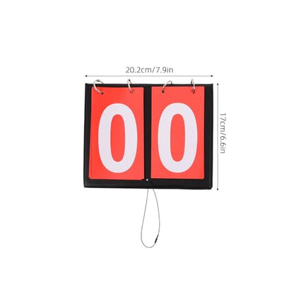 TOYANDONA Basketball Score Flipper 2-Digit Double-Sided Flip Scoreboard Set, Portable Tabletop Scorekeeper for Basketball Games and Sports Training, Red and Blue Design