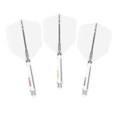 CUESOUL ROST 77 Integrated Dart Shaft and Flight Big Wing Shape,Set of 3 - color: Mixed Color with III, size: M-28mm
