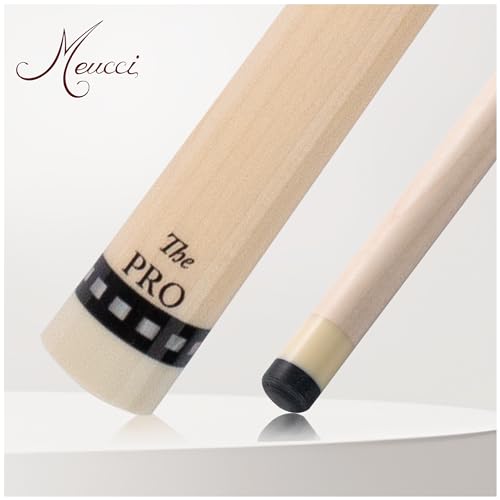 Meucci Pool Cue-Recession Buster 5-Pool Stick with Curly Maple Forearm-High Impact Cue Tips-Coated Irish Linen Wrap-19 Oz Low Deflection Pool Cue Stick-Professional Cue Stick