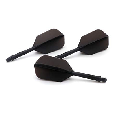 CUESOUL ROST Integrated Dart Shaft and Flights Medium,Slim Shape,Set of 3 - color: Black