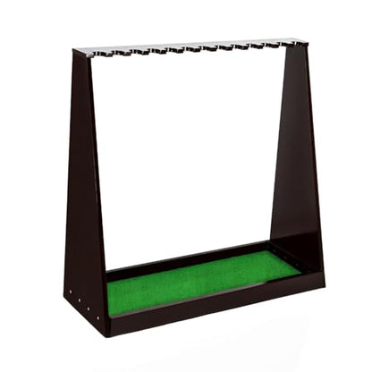 Wooden Golf Club Stand Holder, 13 Golf Clubs Display Rack Putter Holder with Artificial Grass Mat, Golf Club Equipment Storage Organizers for Indoor Outdoor