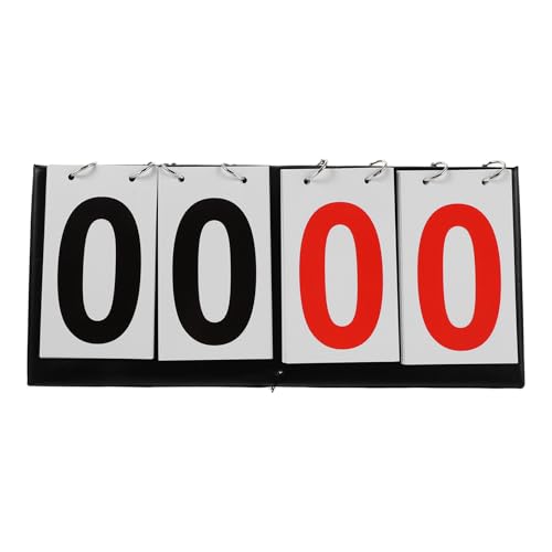 BESPORTBLE Portable Flip Scoreboard Digit Display Plastic Multi-Sport Tabletop Scorekeeper for Cornhole Card Games and Sports Competitions High Contrast Double Color Easy Flip Mechanism