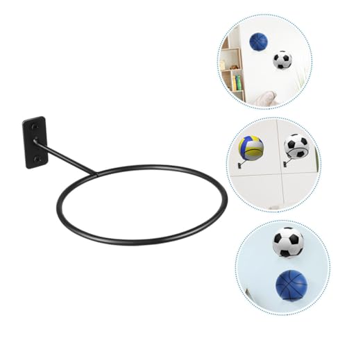 8Pcs Wall Mount Ball Rack Space Saving Basketball Football Volleyball and Rugby Display Stand for Organized Sports Equipment Storage Finish