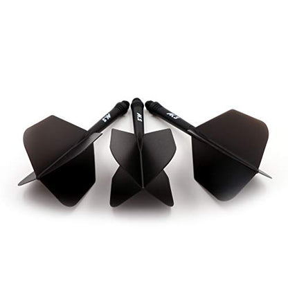 CUESOUL ROST Integrated Dart Flight and Shafts Meduim/Small/Large - color: Solid Black, size: Size M-28mm