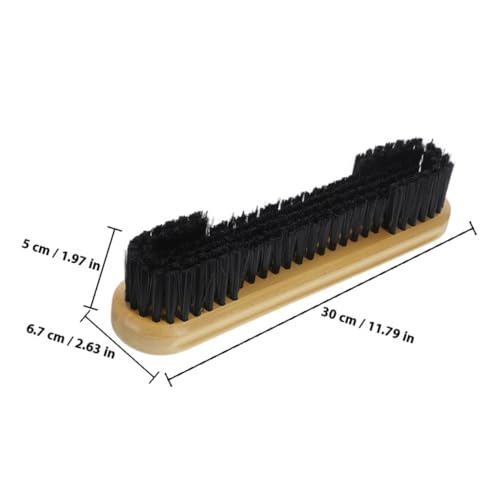 DECHOUS Pool Table Rail Brush and Crevice Cleaning Tool with Wooden Handle, 12-inch Narrow Gap Billiard Table Cleaning Kit for Dust and Debris Removal in Game Rooms and Sports Areas