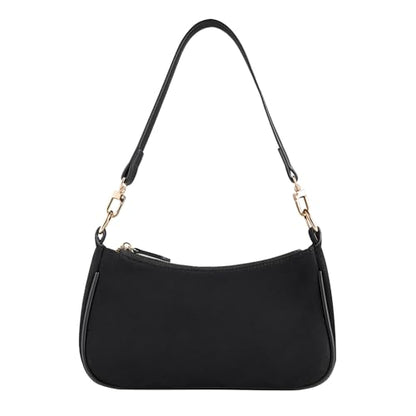 VODIU Clutch Tote Handbags with 2 Removable Straps and Zipper Closure Crossbody Bags Shoulder Purse Handbag for Women - color: C-black