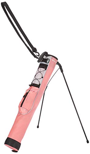 Orlimar Pitch ’n Putt Lightweight Sunday Golf Bag with Stand, Ultra-Light Carry Design, Two-Way Divider Top, Shoulder Strap, Compact Carry Golf Bag for Men & Women - color: Rose Pink