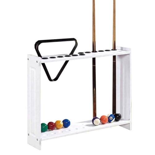 12-Cue Pool Rack Floor Stand – Mahogany Wood Billiard Stick Holder, Freestanding Pool Cue Ball Storage for Home Club，Wei，73 * 17 * 57Cm - color: Wei