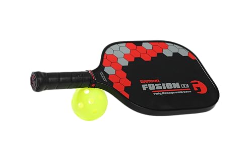 Gamma Pickleball Paddles, Fusion Series, React, Power, Wider Surface Maximizes Hit Potential for All Skill Levels, Indoor/Outdoor Racquet, USAPA Approved Pickleball Paddles - style: LE