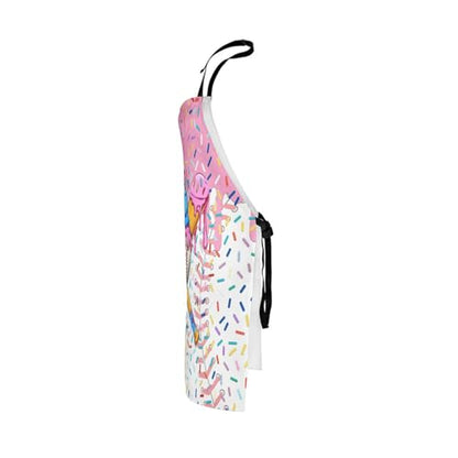 Manfei Baseball Ice Cream Kids Kitchen Apron - color: Pink